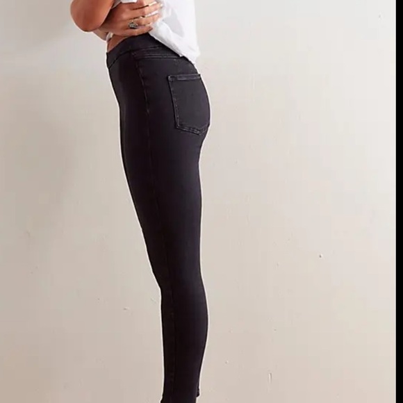Free People Charcoal Denim Pants - Picture 2 of 6